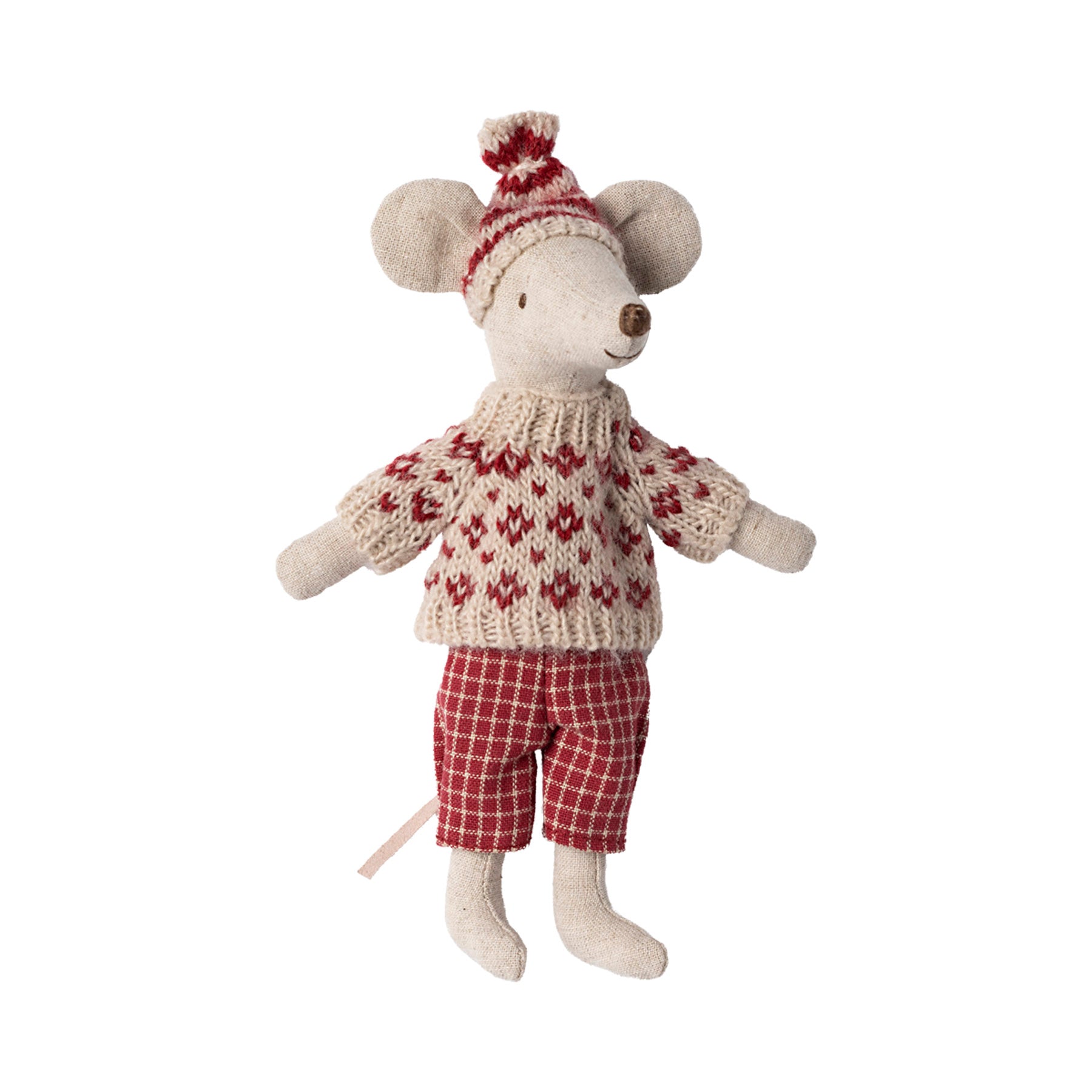 Maileg Winter Ski Mouse, Mum with Hat & Skis