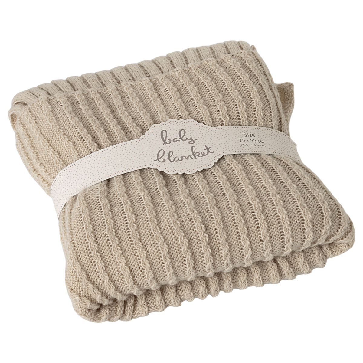 maileg beige baby blanket