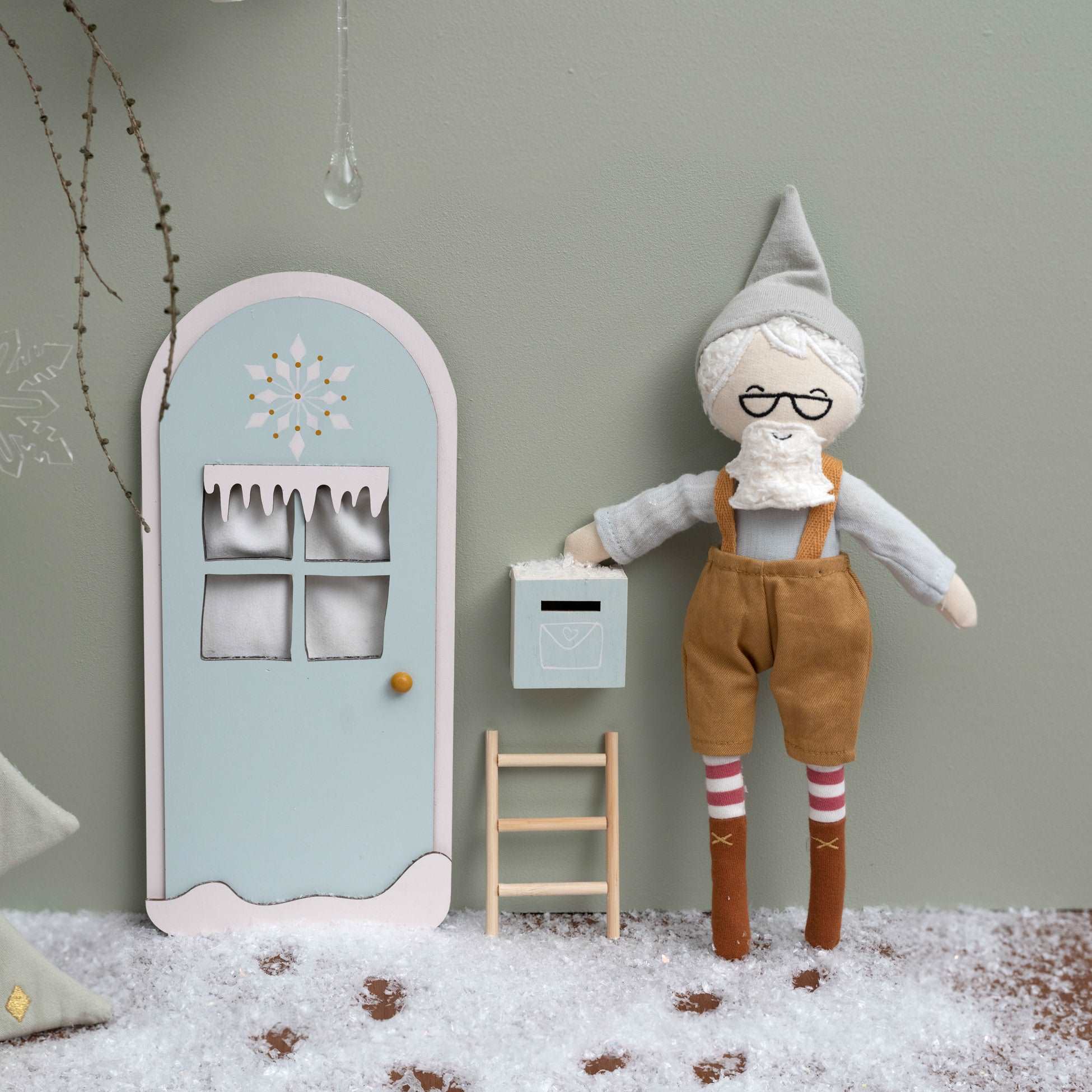 Fabelab Elf Door  - Winter Wonderland  -  Foggy Blue