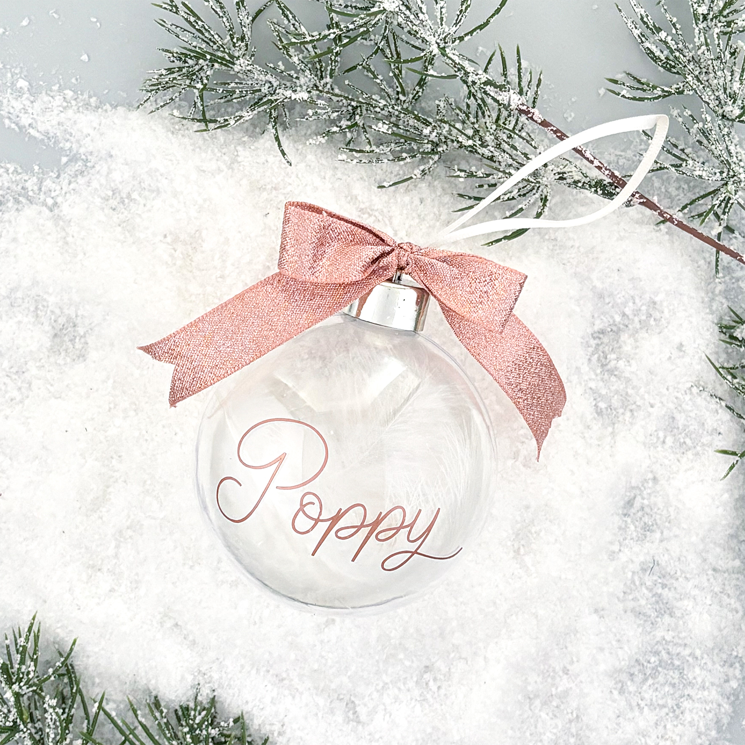 Personalised Christmas Bauble - Maileg Ballerina - Pink