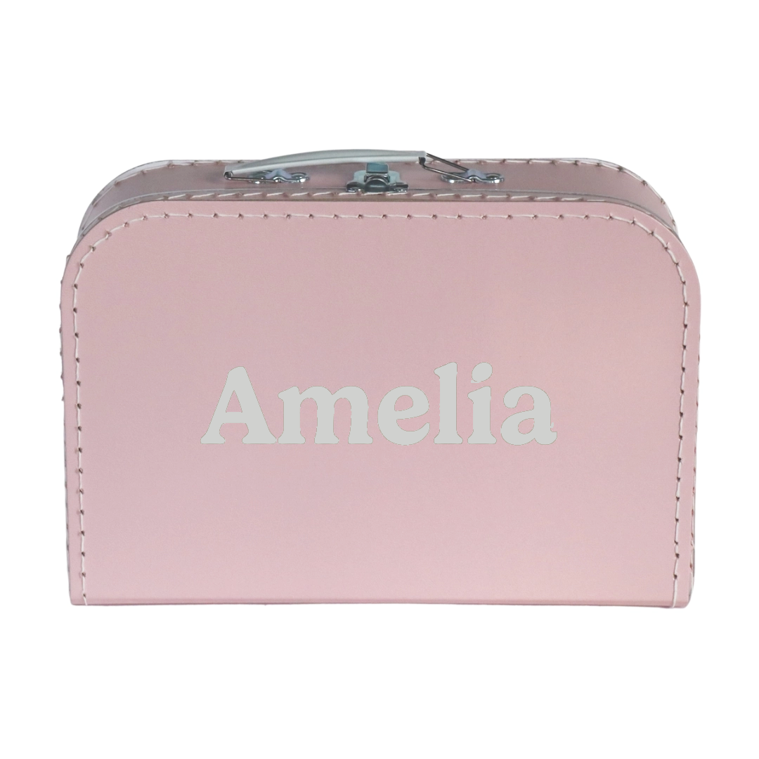 Pink Cardboard Suitcase / Keepsake Box - Personalise