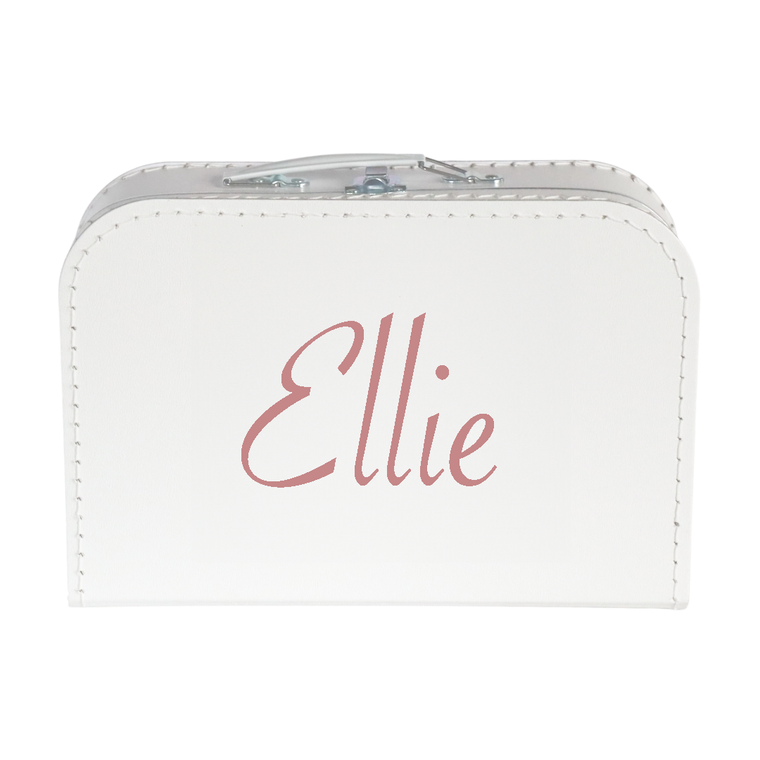 White Cardboard Suitcase / Keepsake Box - Personalise