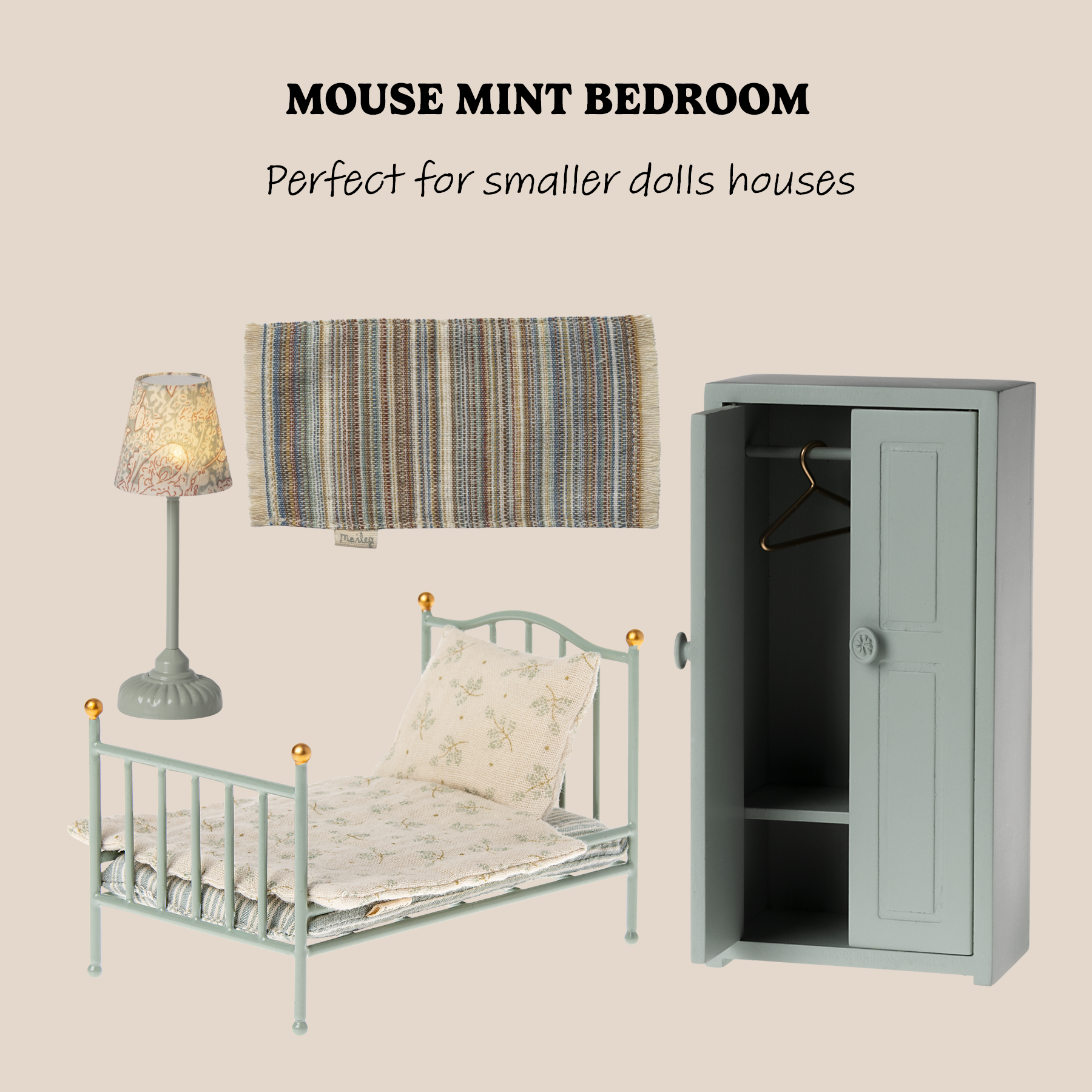 Maileg Mouse Bedroom Bundle - Mint