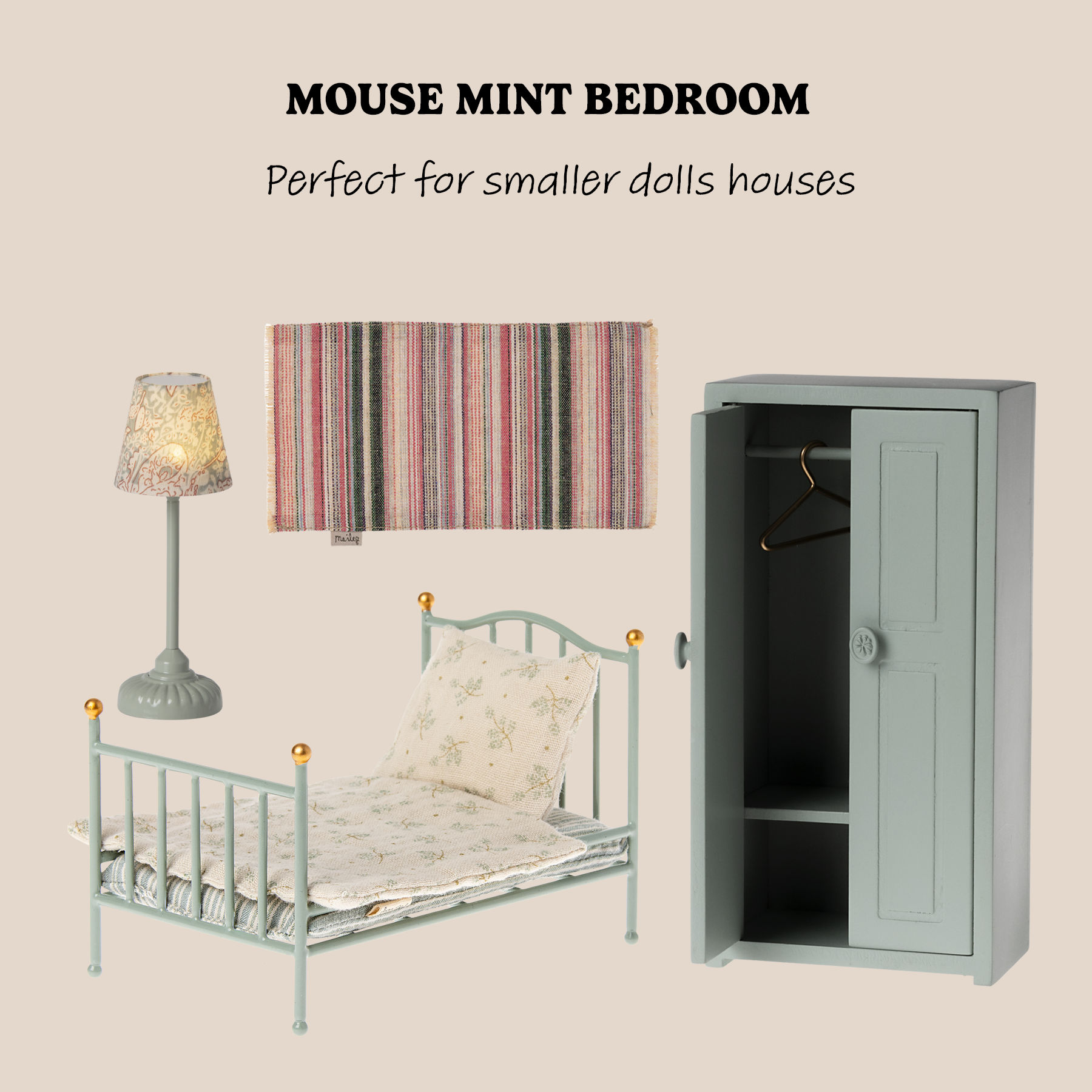 Maileg Mouse Bedroom Bundle - Mint