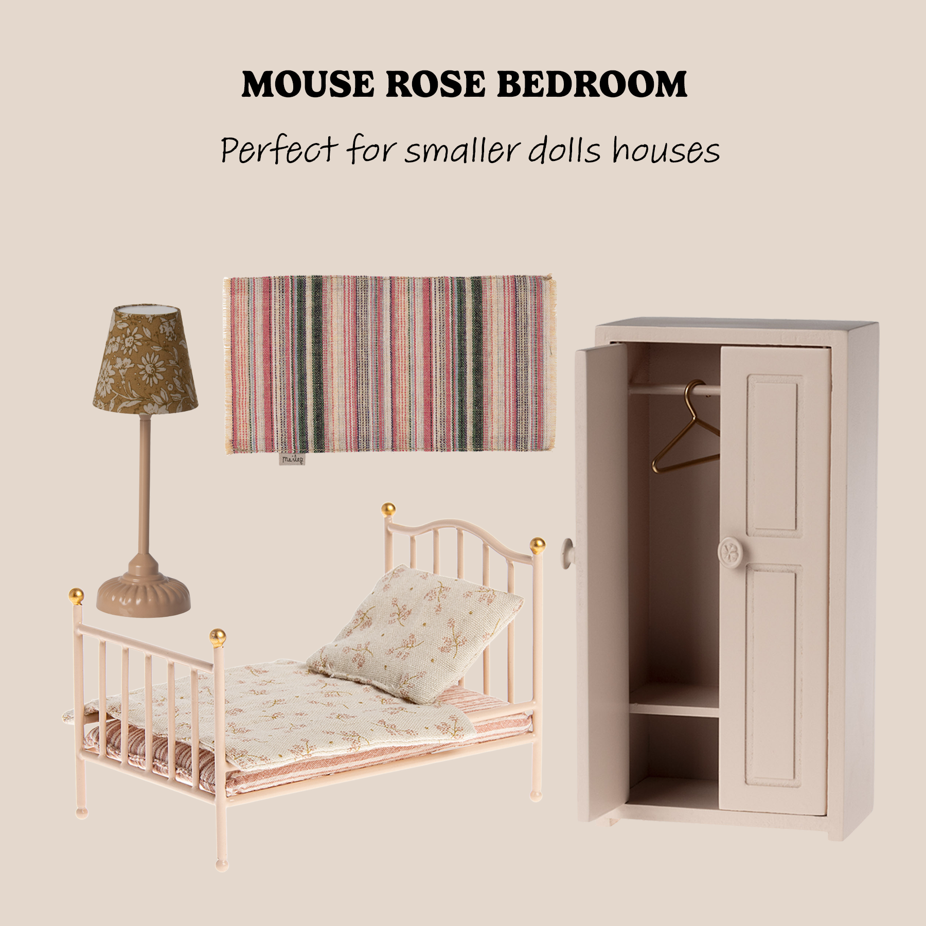 Maileg Mouse Bedroom Bundle - Rose