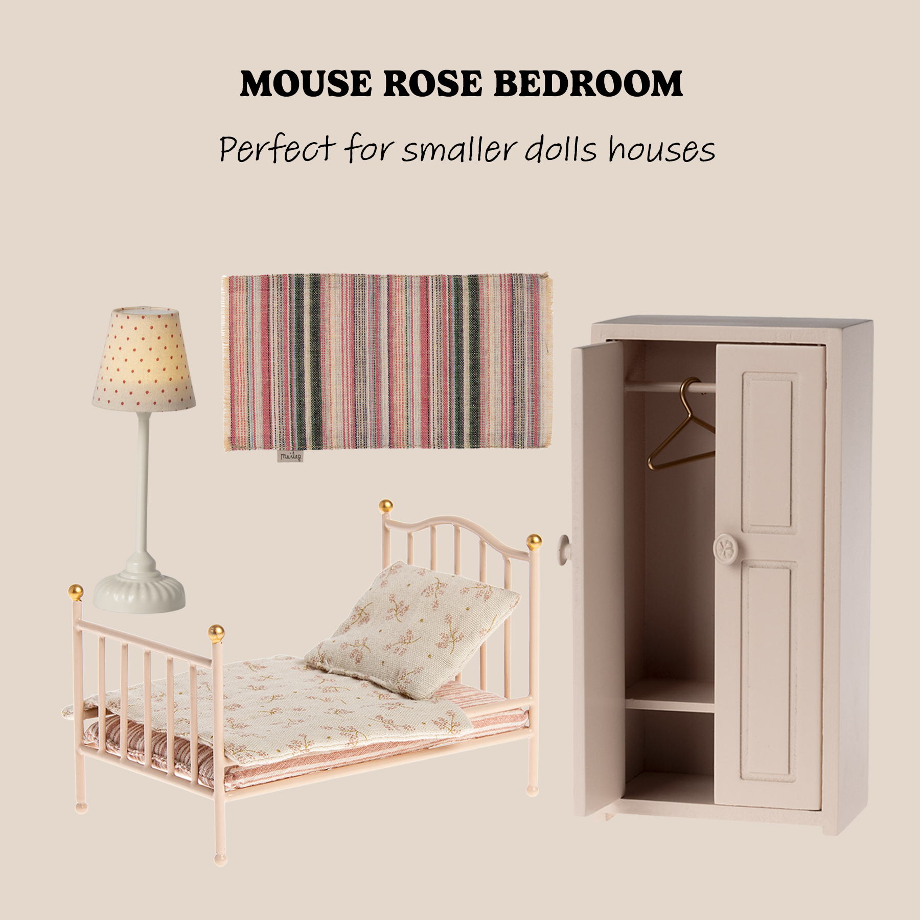 Maileg Mouse Bedroom Bundle - Rose