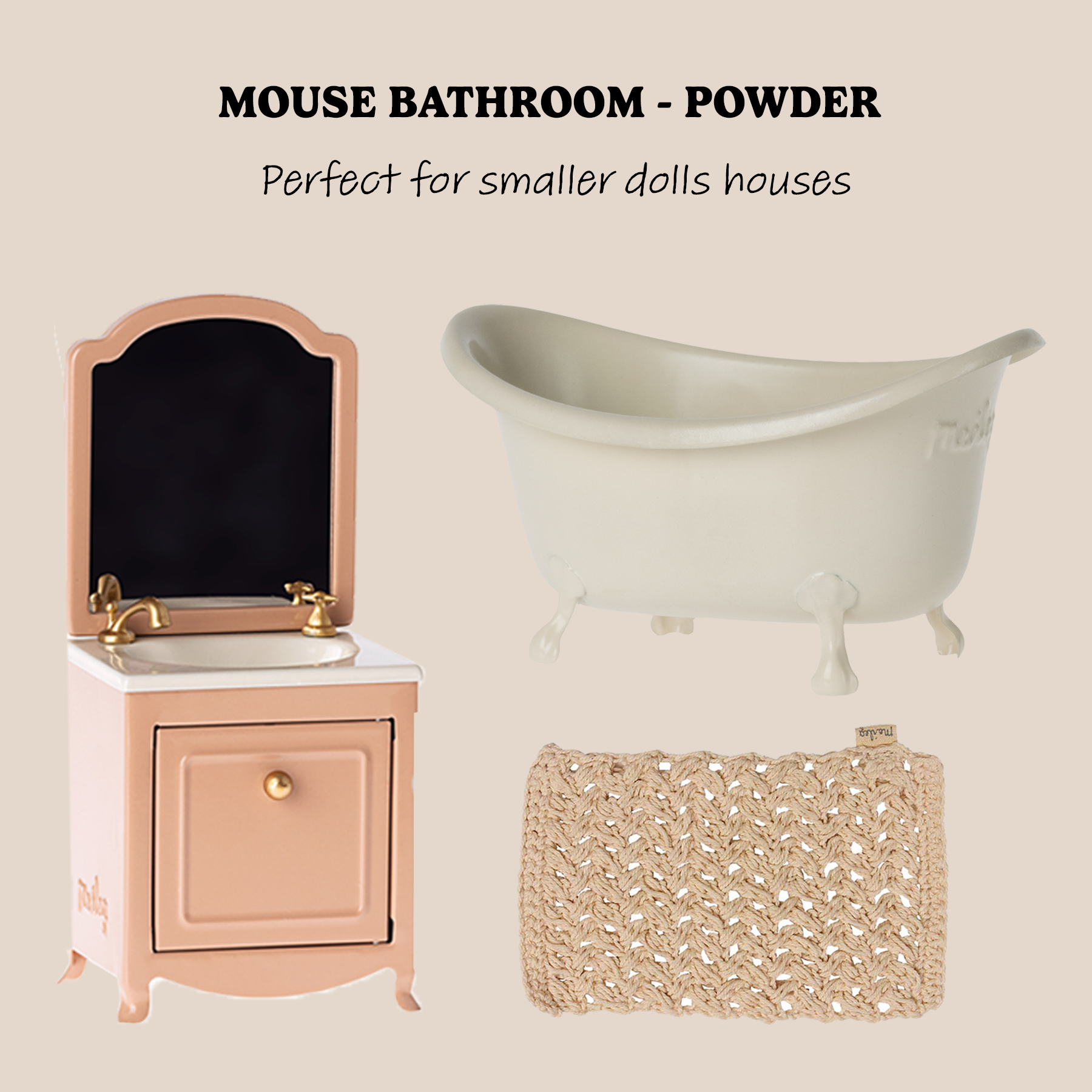 Maileg Mouse Bathroom Bundle - Powder