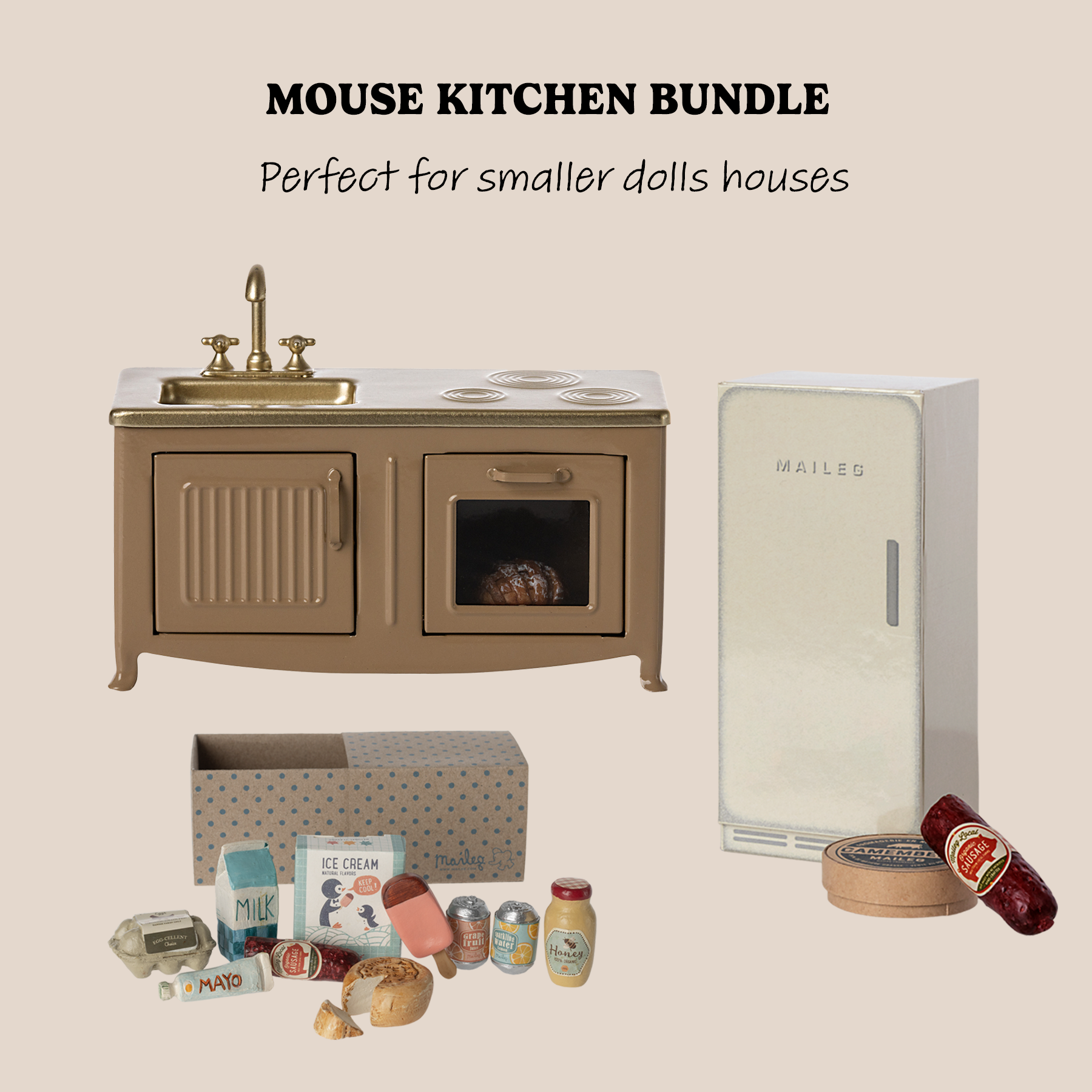 Maileg Mouse Kitchen Bundle - Brown