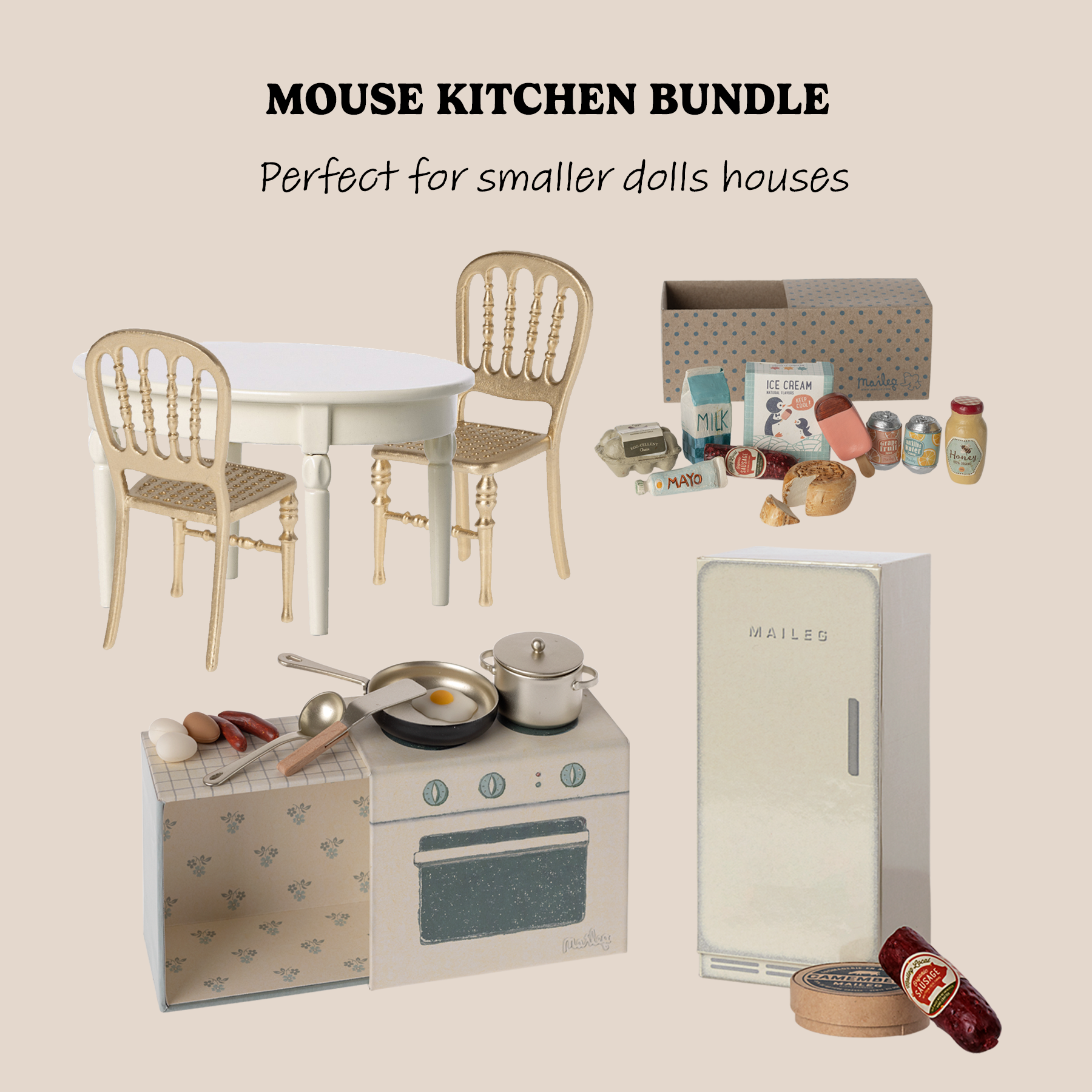 Maileg Mouse Kitchen & Table Bundle