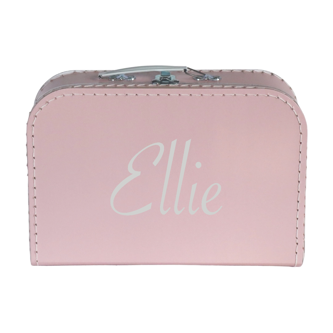 Pink Cardboard Suitcase / Keepsake Box - Personalise