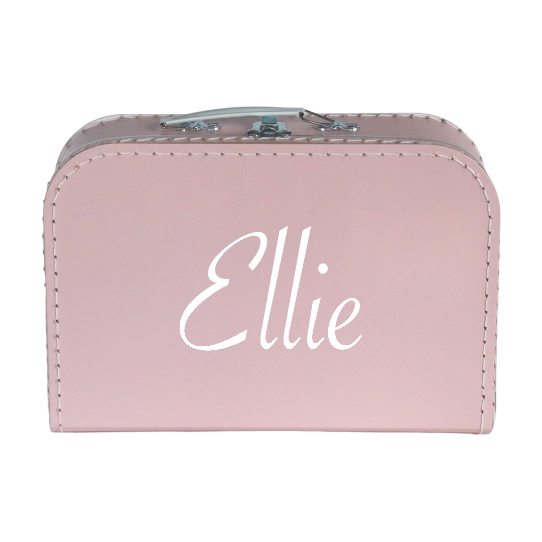 Pink Cardboard Suitcase / Keepsake Box - Personalise