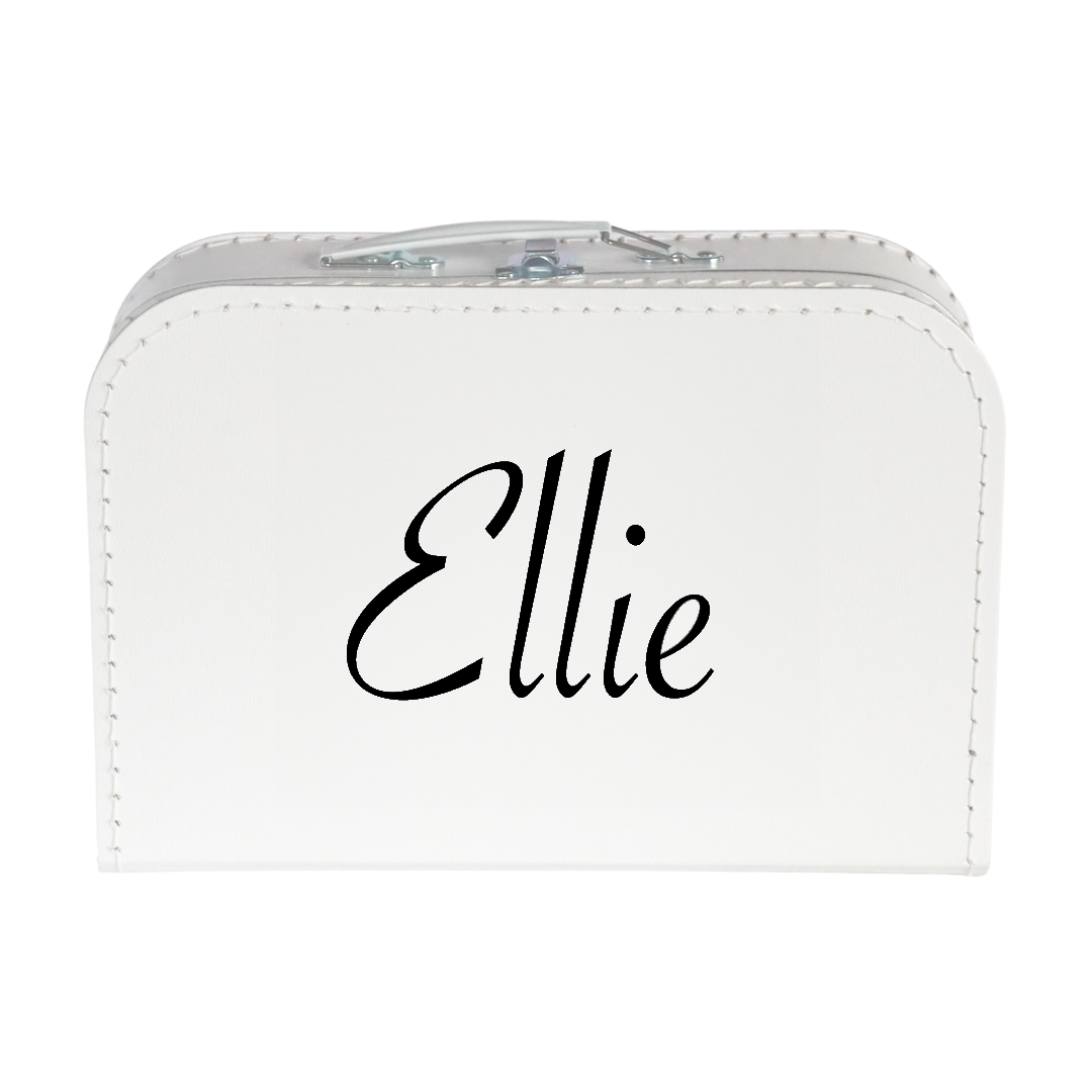 White Cardboard Suitcase / Keepsake Box - Personalise