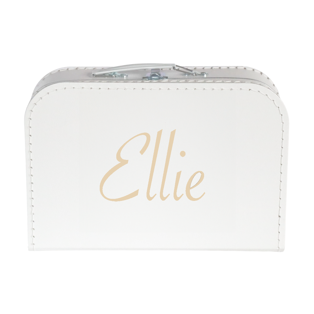 White Cardboard Suitcase / Keepsake Box - Personalise