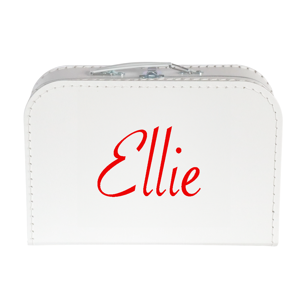 White Cardboard Suitcase / Keepsake Box - Personalise