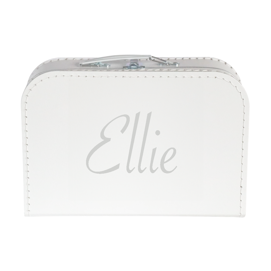 White Cardboard Suitcase / Keepsake Box - Personalise