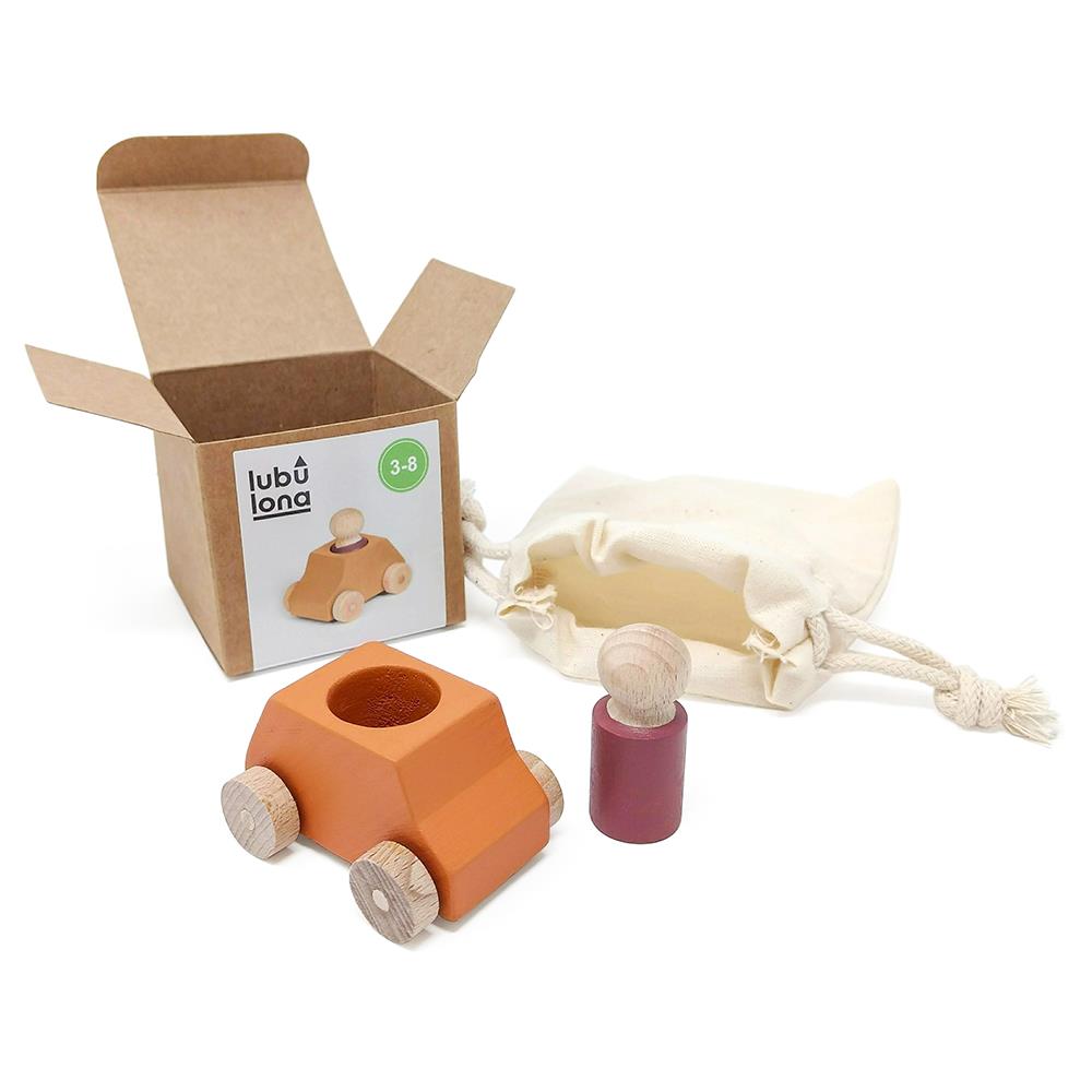 Lubulona Wooden Toy Car - Ochre