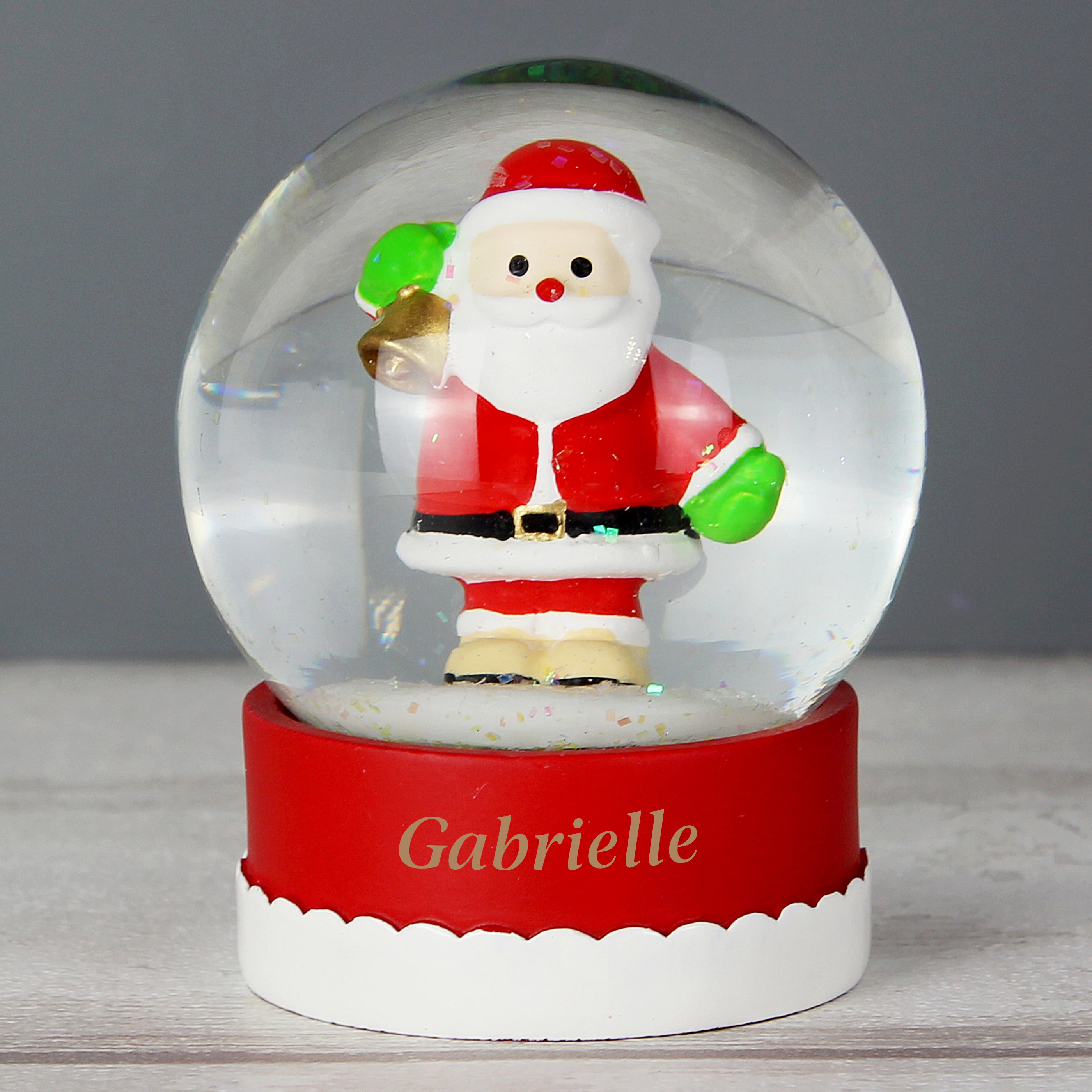 Personalised Name Santa Snow Globe